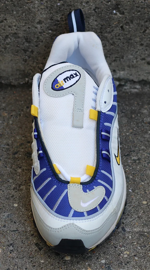 Women`s Nike Air Max 98 Maize Ultramarine (Size 9) DS — Roots Women`s Nike Air Max 98 Maize Ultramarine (Size 9) DS — Roots